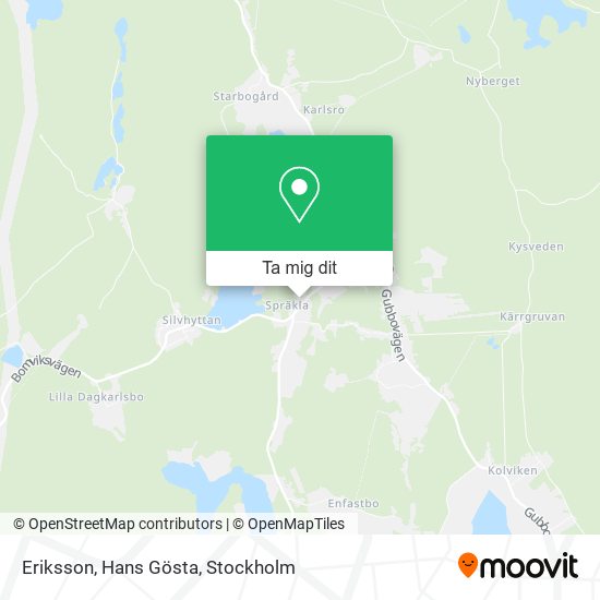 Eriksson, Hans Gösta karta