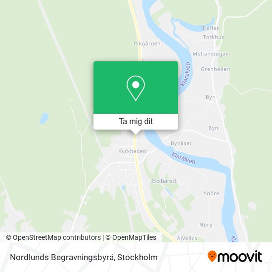 Nordlunds Begravningsbyrå karta