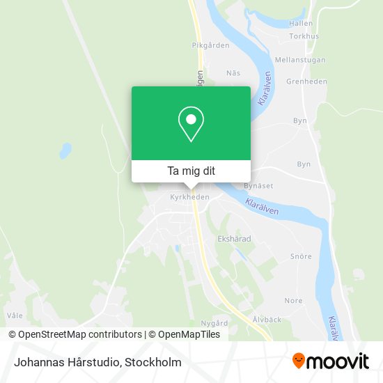 Johannas Hårstudio karta