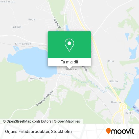 Örjans Fritidsprodukter karta