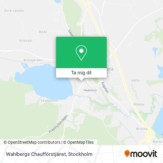 Wahlbergs Chaufförstjänst karta