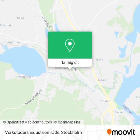 Verkstäders industriområde karta