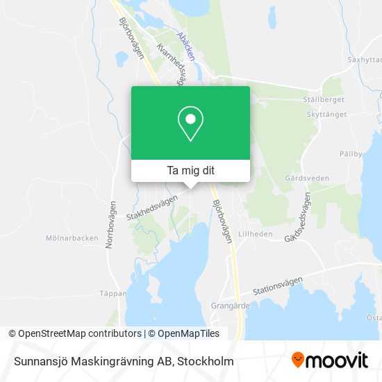 Sunnansjö Maskingrävning AB karta