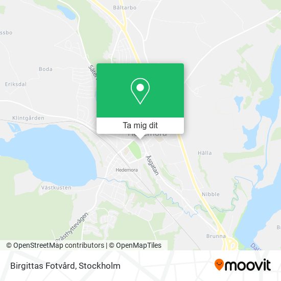 Birgittas Fotvård karta