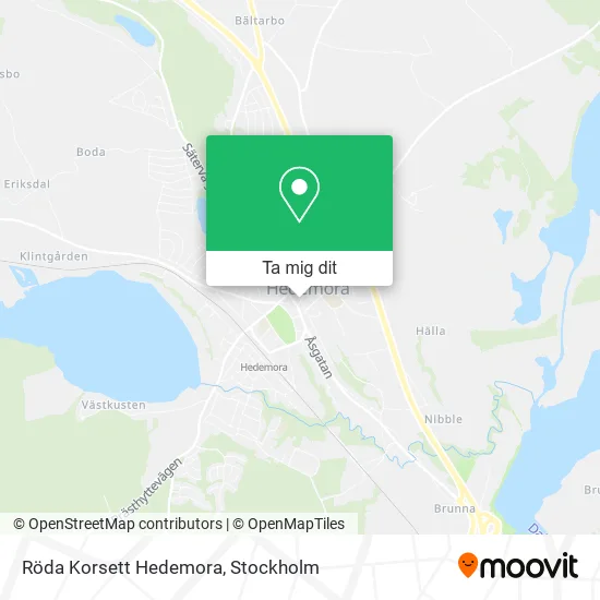 Röda Korsett Hedemora karta