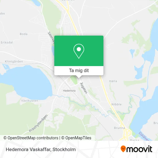 Hedemora Vaskaffar karta