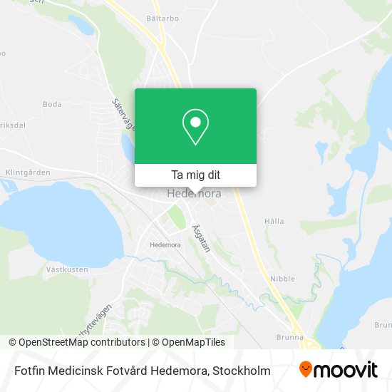 Fotfin Medicinsk Fotvård Hedemora karta