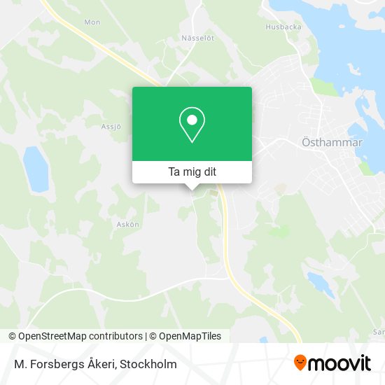 M. Forsbergs Åkeri karta