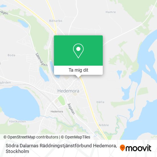 Södra Dalarnas Räddningstjänstförbund Hedemora karta