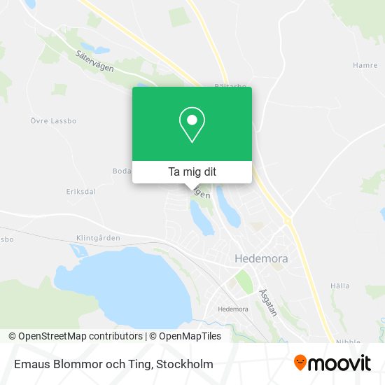 Emaus Blommor och Ting karta