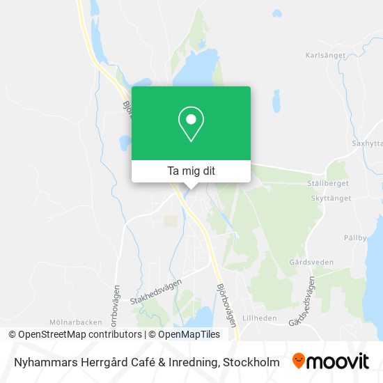 Nyhammars Herrgård Café & Inredning karta