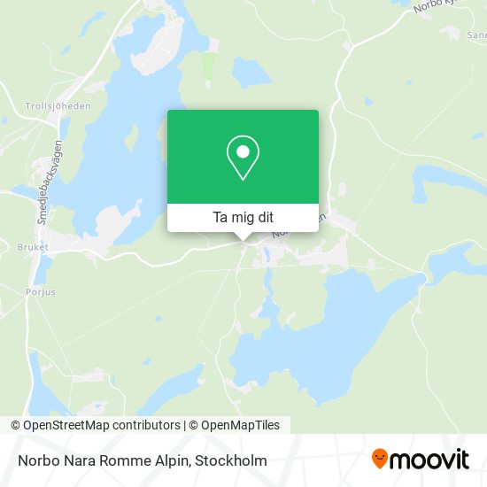 Norbo Nara Romme Alpin karta