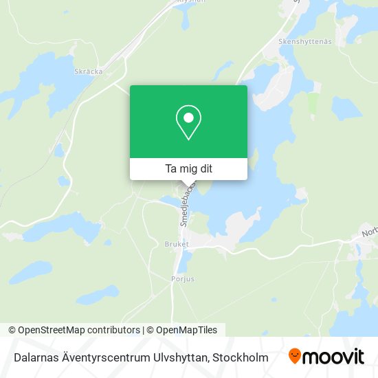 Dalarnas Äventyrscentrum Ulvshyttan karta