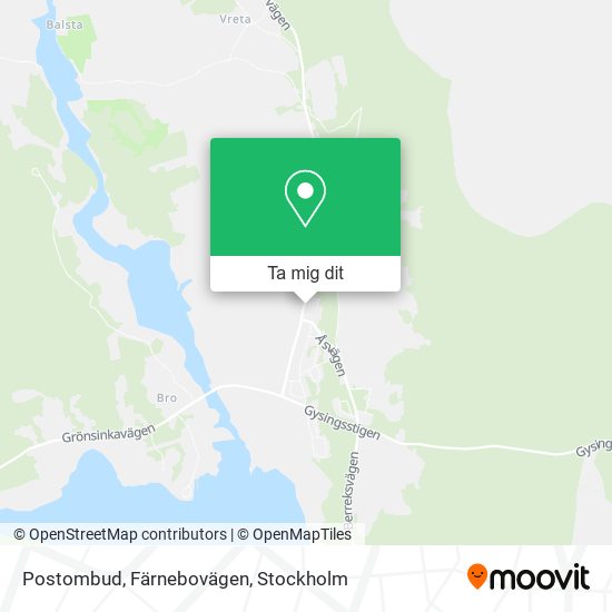 Postombud, Färnebovägen karta