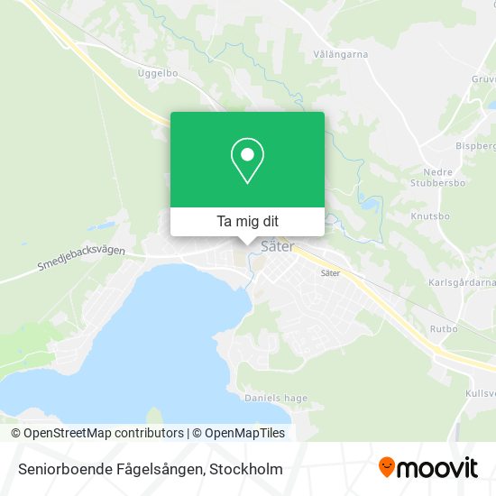 Seniorboende Fågelsången karta