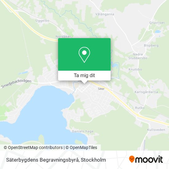 Säterbygdens Begravningsbyrå karta