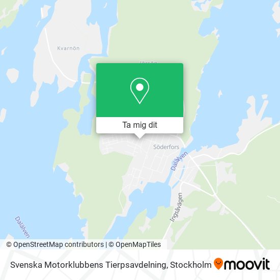 Svenska Motorklubbens Tierpsavdelning karta