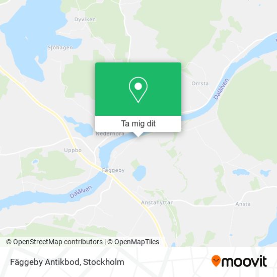 Fäggeby Antikbod karta