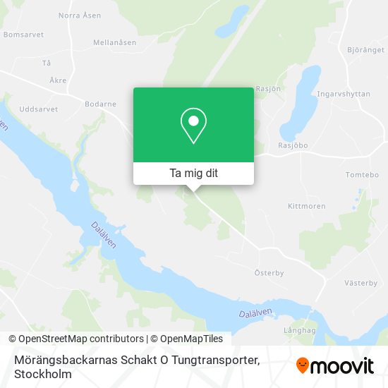 Mörängsbackarnas Schakt O Tungtransporter karta