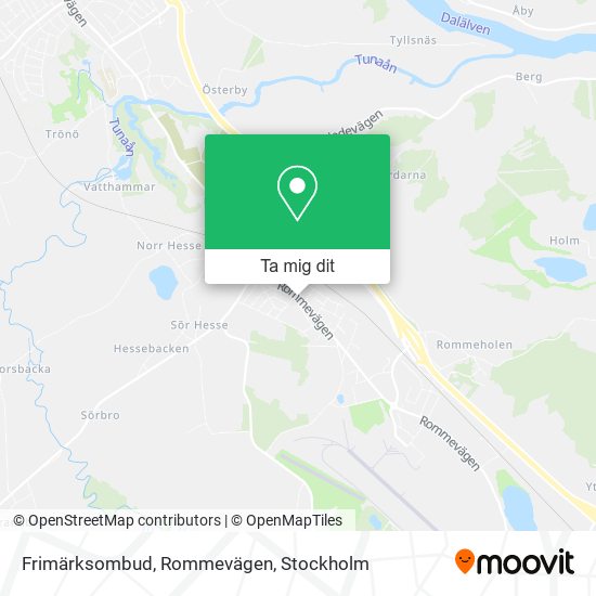 Frimärksombud, Rommevägen karta