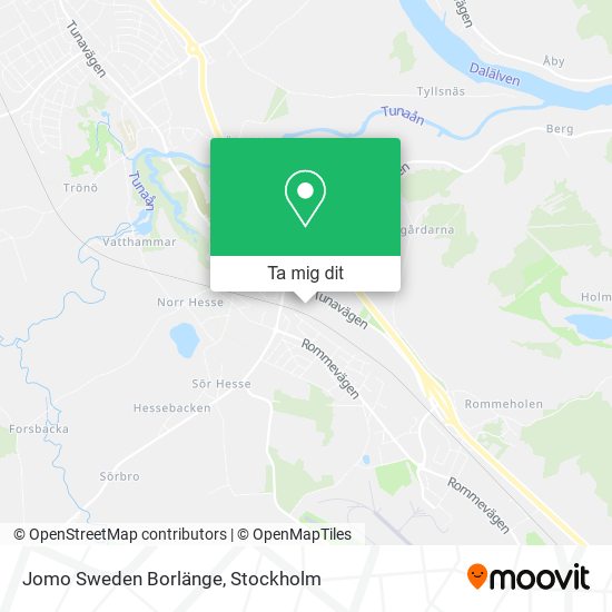 Jomo Sweden Borlänge karta