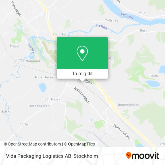 Vida Packaging Logistics AB karta