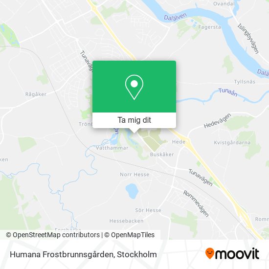 Humana Frostbrunnsgården karta