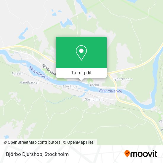 Björbo Djurshop karta