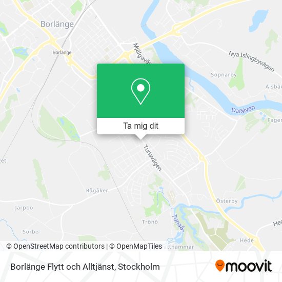 Borlänge Flytt och Alltjänst karta