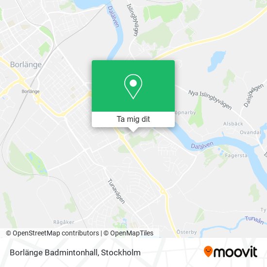 Borlänge Badmintonhall karta