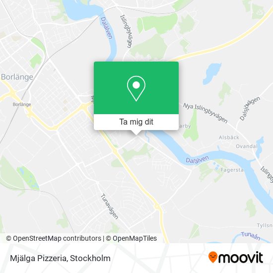 Mjälga Pizzeria karta