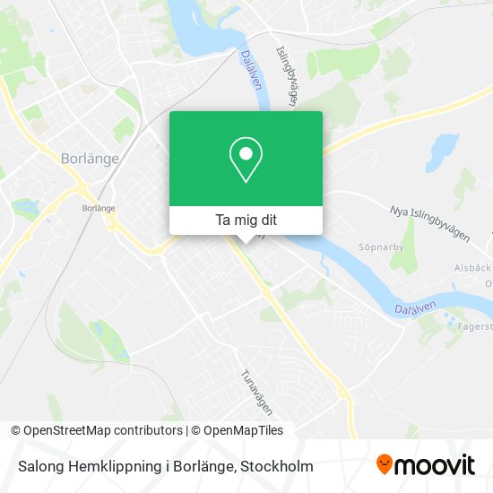 Salong Hemklippning i Borlänge karta