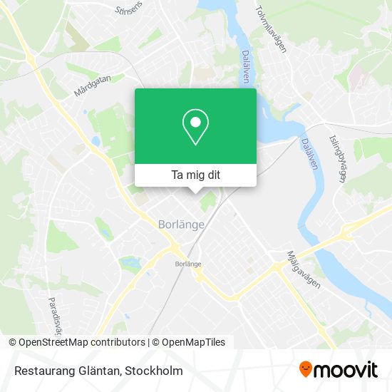 Restaurang Gläntan karta