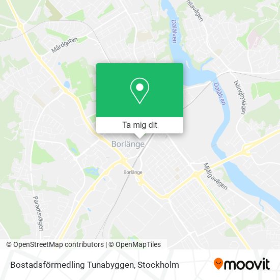 Bostadsförmedling Tunabyggen karta