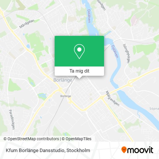 Kfum Borlänge Dansstudio karta