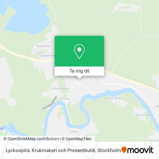 Lyckospira. Krukmakeri och Presentbutik karta