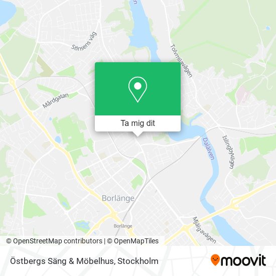 Östbergs Säng & Möbelhus karta