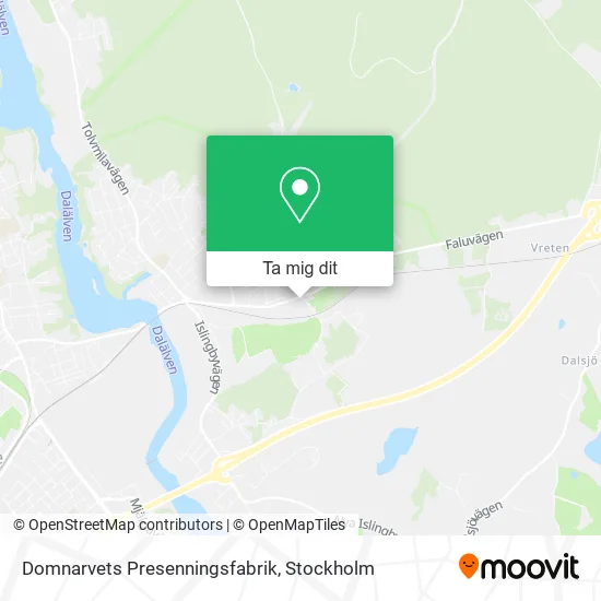 Domnarvets Presenningsfabrik karta