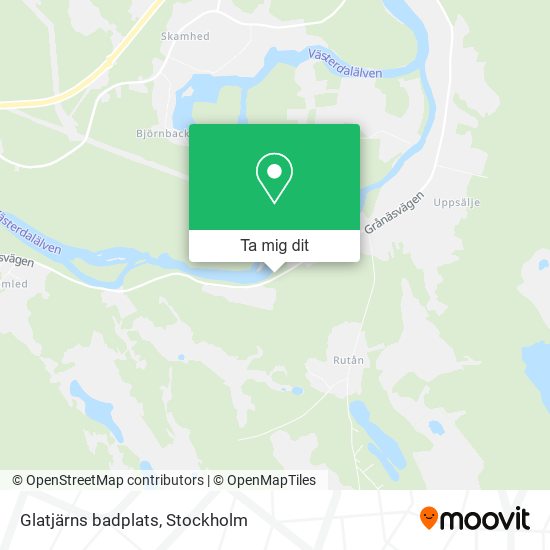Glatjärns badplats karta