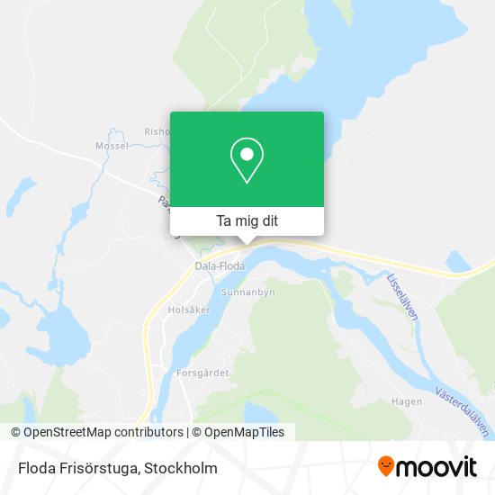 Floda Frisörstuga karta