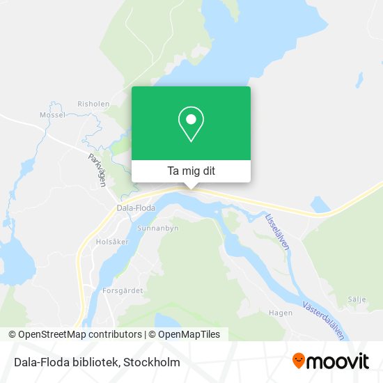 Dala-Floda bibliotek karta