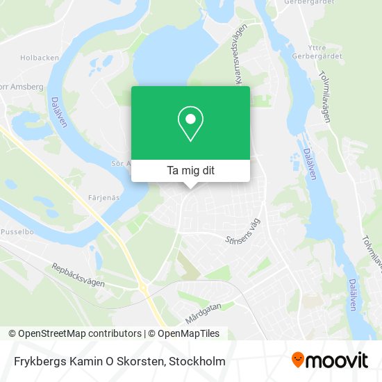 Frykbergs Kamin O Skorsten karta