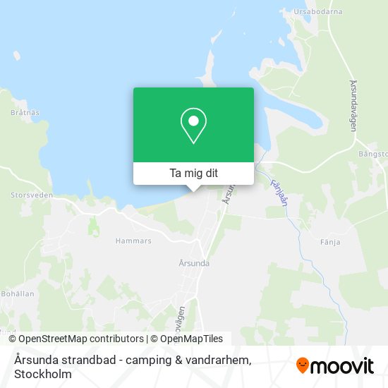 Årsunda strandbad - camping & vandrarhem karta