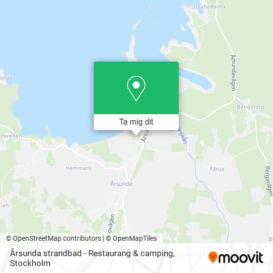 Årsunda strandbad - Restaurang & camping karta