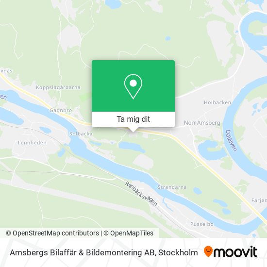 Amsbergs Bilaffär & Bildemontering AB karta