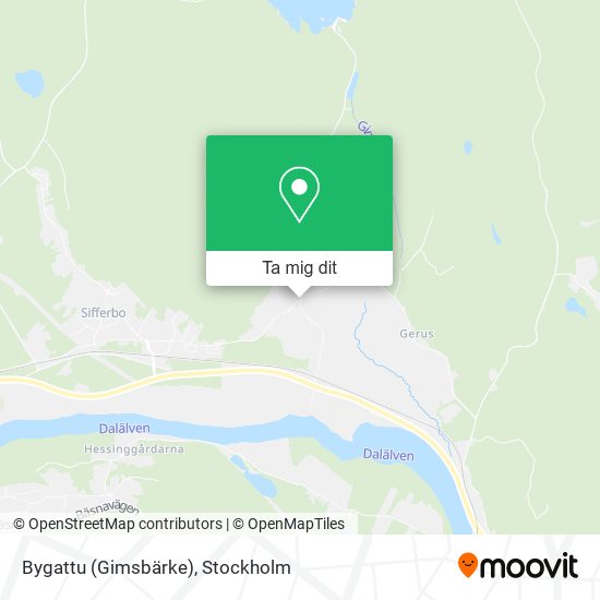 Bygattu (Gimsbärke) karta