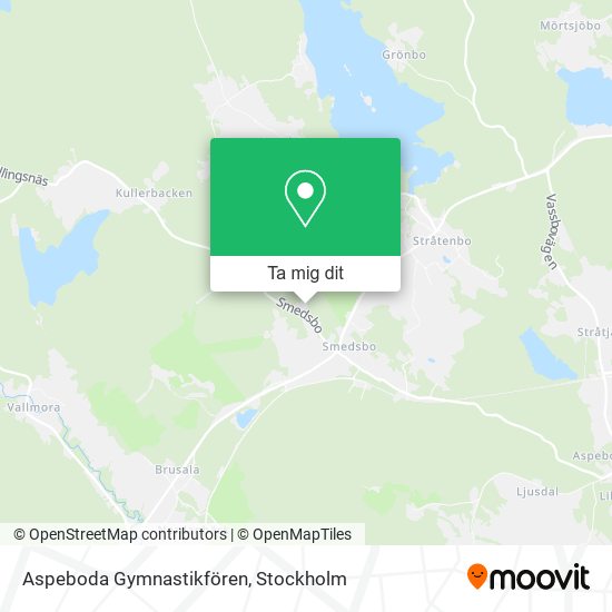 Aspeboda Gymnastikfören karta