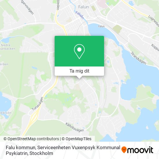 Falu kommun, Serviceenheten Vuxenpsyk Kommunal Psykiatrin karta