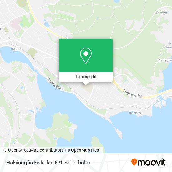 Hälsinggårdsskolan F-9 karta