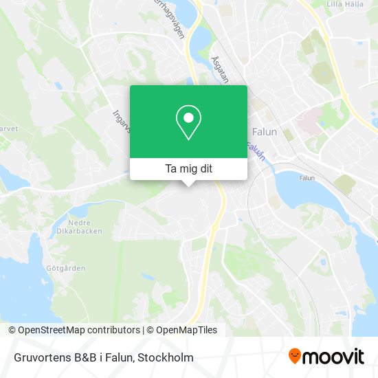 Gruvortens B&B i Falun karta